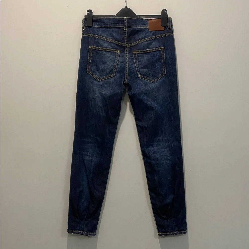 R13 Relaxed Skinny Jeans Blue Made in Italy Sz 25 Tapered Ankle - Picture 8 of 16